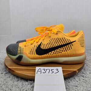 Nike Mens 11.5 Kobe 10 Elite Chester Orange Athletic Basketball Shoe 747212-818